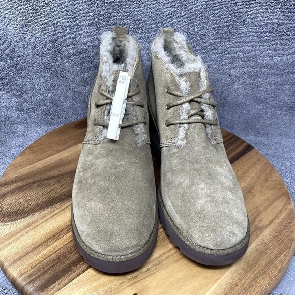 NEW UGG Classic Femme Lace Mini Booties Women's 10 Suede Hidden Wedge Chestnut - Picture 11 of 11